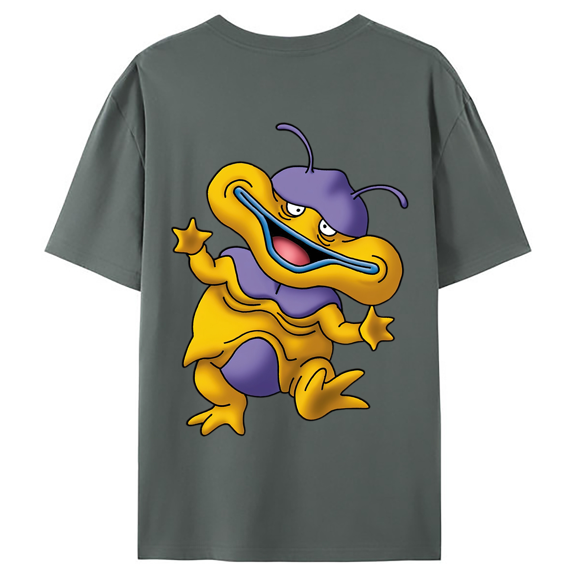 （画像用） ドラゴンクエスト Doragon Kuesuto Dragon Quest 綿100％ メンズ半袖Tシャツ（バックプリント） 通気性